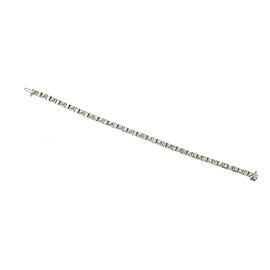 18K White Gold with Diamond Link Bracelet