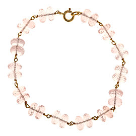 14K Yellow Gold with Morganite Wire Connect Bracelet