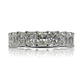 8 CARAT RADIANT CUT DIAMOND ETERNITY BAND IN 18K WHITE GOLD 45 POINTER BY MIKE NEKTA