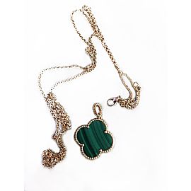 Van Cleef & Arpels Magic Alhambra 18K Yellow Gold & Malachite Necklace