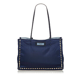 Prada Studded Etiquette Leather Tote Bag