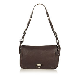 Ferragamo Gancini Leather Baguette