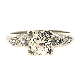 14K White Gold Diamond Engagement Ring Size 6.75