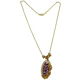 Carrera y Carrera Emperatriz Cascada Maxi 18K Gold Diamond & Amethyst Necklace