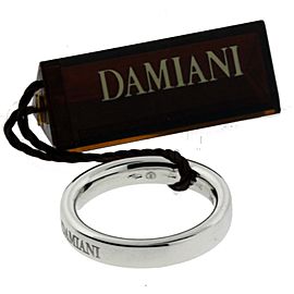 Damiani comfort fit band ring in 18K White gold new in box 3.5mm size 5.75