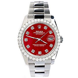 Rolex Datejust 36mm Dial with Custom Diamond Bezel