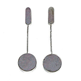 14K White Gold Dangle Earrings