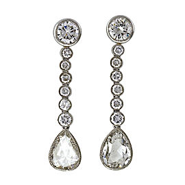 950 Platinum and Diamond Dangle Earrings