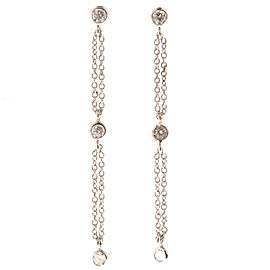 14K White Gold 0.46ct. Diamond Dangle Earrings