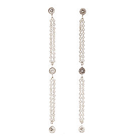 14K White Gold .49ct. Diamond Dangle Earrings