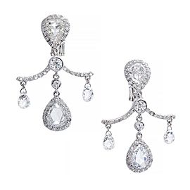 Platinum 5.80cts Diamond Dangle Earrings