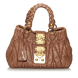 Miu Miu Coffer Leather Satchel