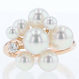 TASAKI 18k Pink Gold Pearl 8Pf Ring LXGBKT-893