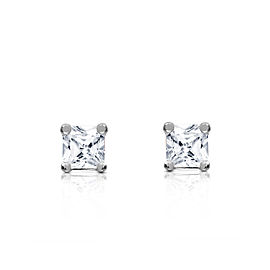 0.25 CTW 14K Solid White Gold Stud Earrings 0.25 CTW Natural Diamond