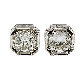 18K White Gold 1.35ct Diamond Stud Earrings