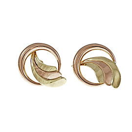 14K Rose & Green Gold Earrings