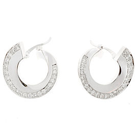 18K White Gold Swirl .75ct Diamond Earrings