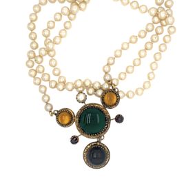 Chanel - Gripoix Poured Glass Pearl Sautoir Necklace - VTG Collection 29 80s-90s