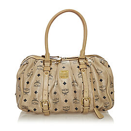 MCM Visetos Leather Handbag