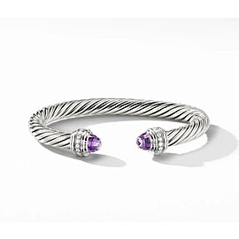 David Yurman Cable Bracelet with Amethyst and Diamonds, 7mm