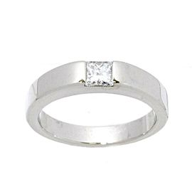 Cartier 18k white Gold diamond tank Ring RCB-59