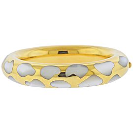 Tiffany & Co. Mother of Pearl Inlay Gold Bangle Bracelet