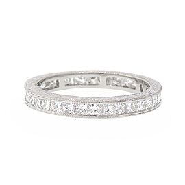 Princess-Cut Diamond Eternity Wedding Band in White Gold