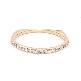 18K Yellow Gold and 0.13ct. Diamond Band Ring Size 6.25