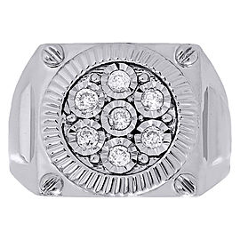 10K White Gold with 0.25ct Diamond Ring Size 10