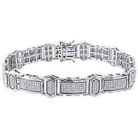 10K White Gold 2.08ct Diamond Statement Bracelet Bangle