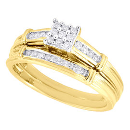 10K Yellow Gold with 0.22ct Solitaire Diamond Wedding & Engagement Ring 7