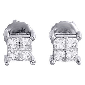 14K White Gold with 0.50 ct Diamond Studs Mini Earrings