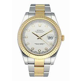 Rolex DateJust II 116333 Diamond Dial Mens Watch Box Papers