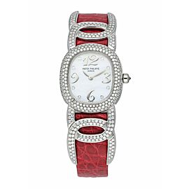 Patek Philippe Ellipse 4832G MOP White Gold Diamond Ladies Watch