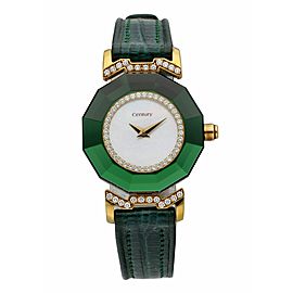 Century 19249 Diamond & Emerald 18K Yellow Gold Ladies Watch