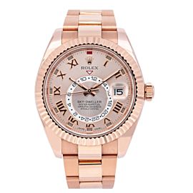 ROLEX SKY-DWELLER 326935 42MM SUNDUST DIAL WITH ROSE GOLD OYSTER BRACELET