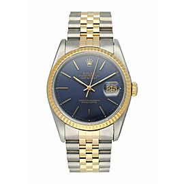 Rolex Datejust 16233 Blue Dial Mens Watch