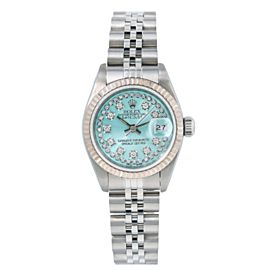 ROLEX LADY-DATEJUST 26MM LIGHT BLUE DIAMOND DIAL WITH JUBILEE BRACELET 69174