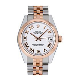 ROLEX DATEJUST MIDSIZE 178241 31MM WITH TWO TONE ROSE GOLD JUBILEE BRACELET