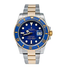 ROLEX SUBMARINER DATE 116613LB 40MM BLUE DIAL CERAMIC BEZEL TWO TONE BRACELET