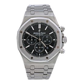 AUDEMARS PIGUET ROYAL OAK CHRONOGRAPH BLACK DIAL WATCH