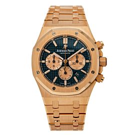 AUDEMARS PIGUET ROYAL OAK CHRONO ROSE GOLD 41MM BLUE DIAL 26331OR.OO.1220OR.01