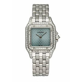 Cartier Panthere 1660 18K White Gold Diamond Anniversary Logo Ladies Watch