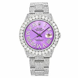 Rolex Datejust 16013 36MM Purple Diamond Dial With 9.25 CT Diamonds