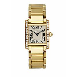 Cartier Tank Francaise 2385 18k Yellow Gold Diamond Ladies Watch