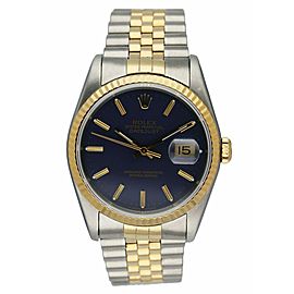 Rolex Datejust 16233 Blue Dial Men's Watch