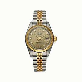 Rolex Datejust 69173 Diamond Dial Ladies Watch