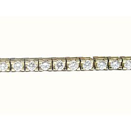 Fine Round Cut Diamond Tennis Bracelet Yellow Gold 7" 3.36CT