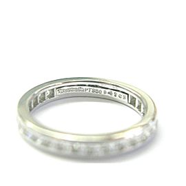 Tiffany & Co PLATINUM Diamond Channel Set Eternity Band Size 4.5 2.8mm