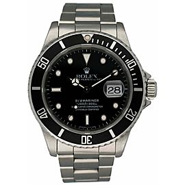 Rolex Oyster Perpetual Submariner Date Men's Watch W/Service Card